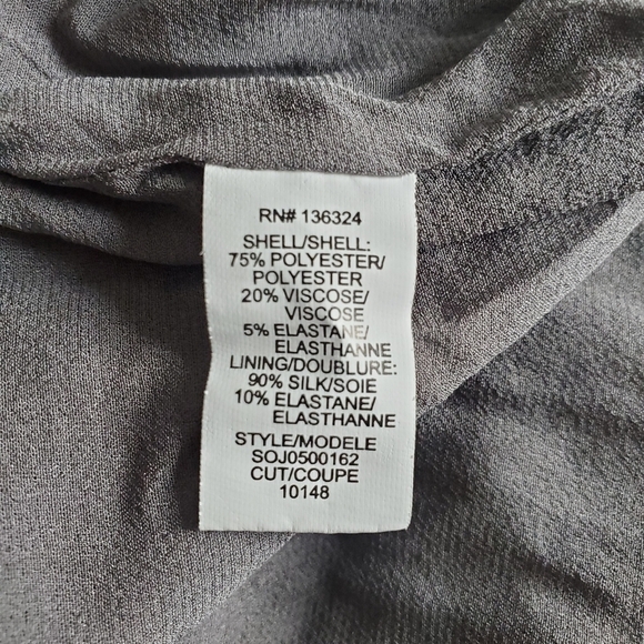 New Halston Heritage Sheath 1 Shoulder Sequin Gunmetal Cocktail Mini Dress Small - Picture 12 of 13